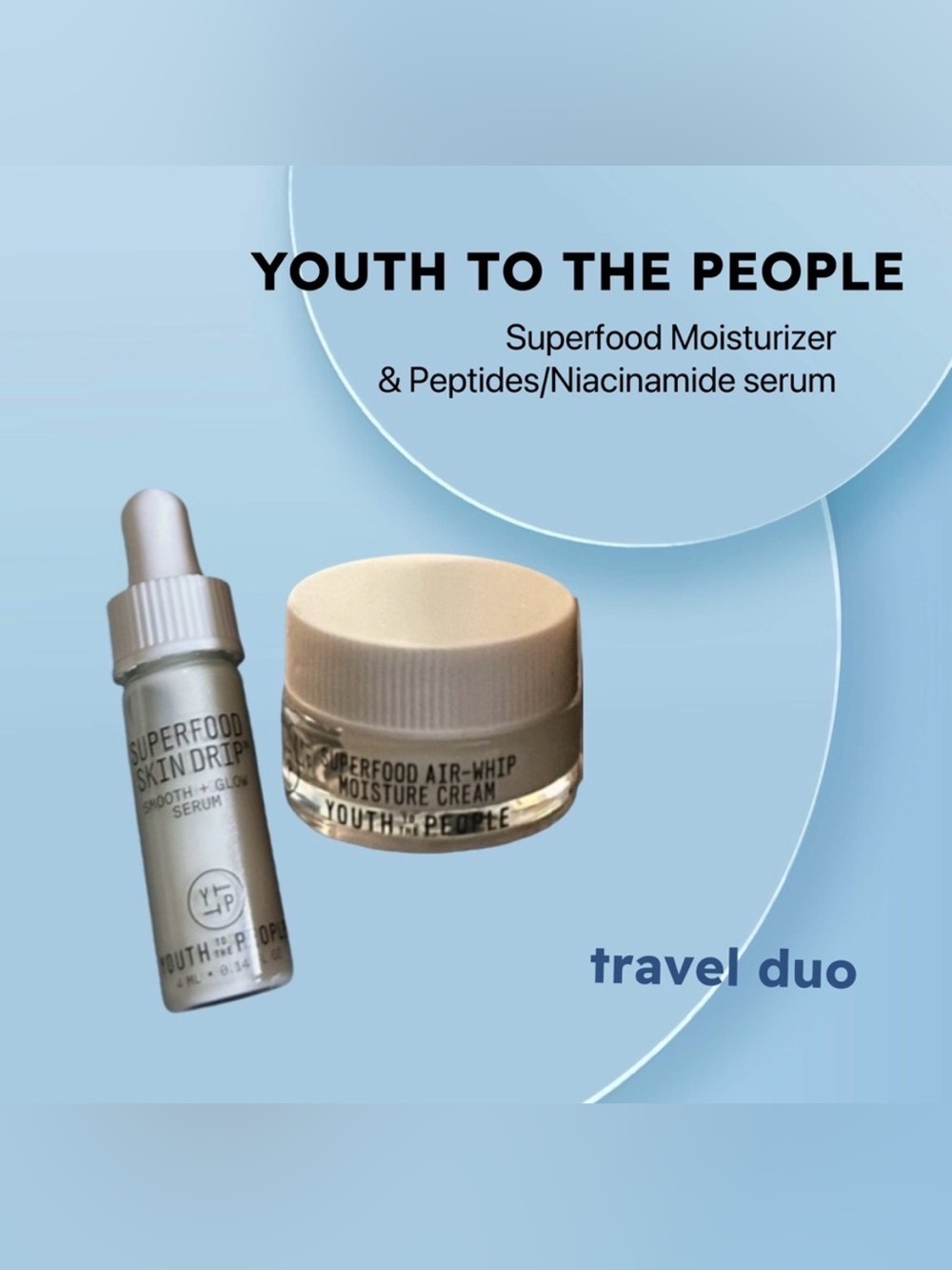 🇺🇸🆕📦BNIB YOUTH TO THE PEOPLE |TRAVEL| Glow & hydrate Moisturizer & serum
